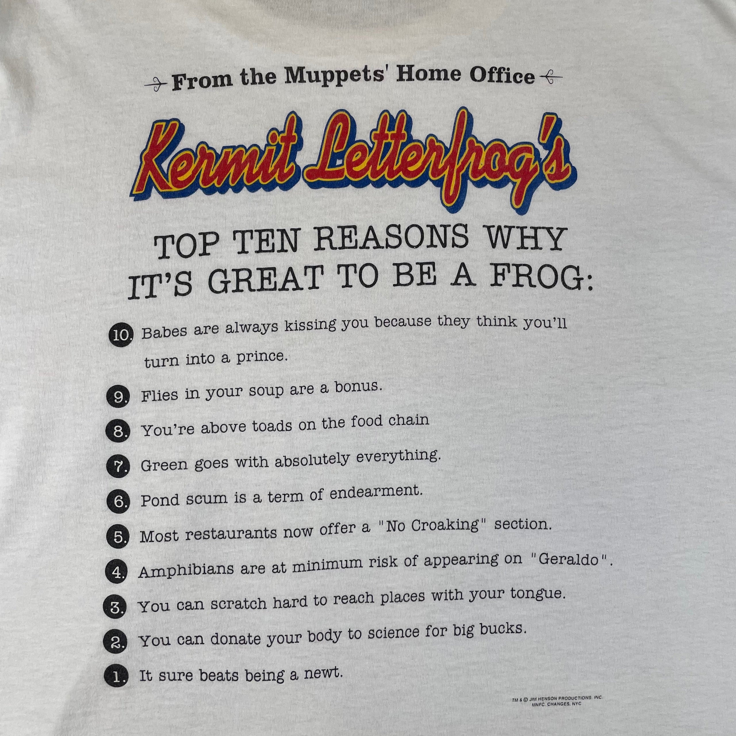 Kermit Letterman Parody Tee | Dead Center Vintage